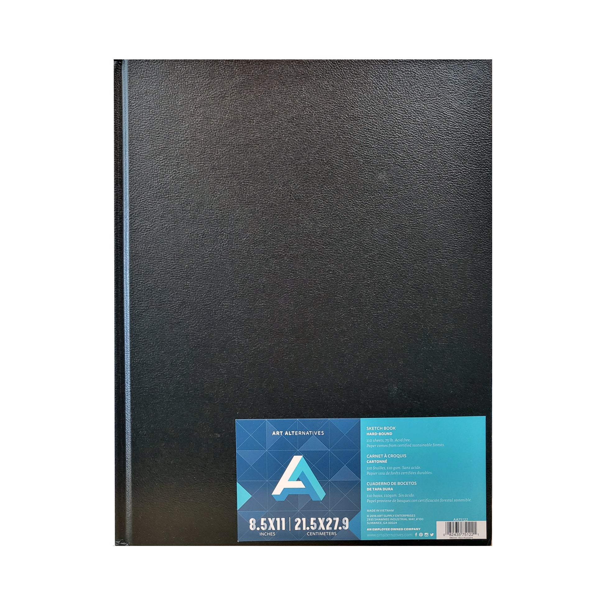 Black hard cover sketch book 8.5 x 11