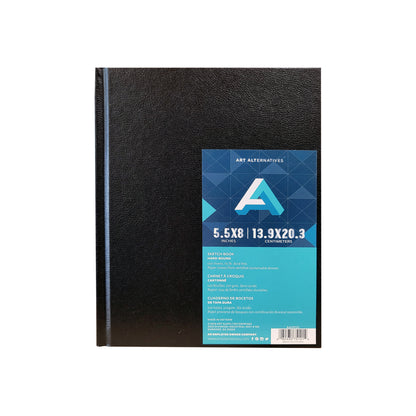 Art alternatives black, hard cover sketchbook blackbook 5.5x8