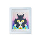 White frame of colored cat design