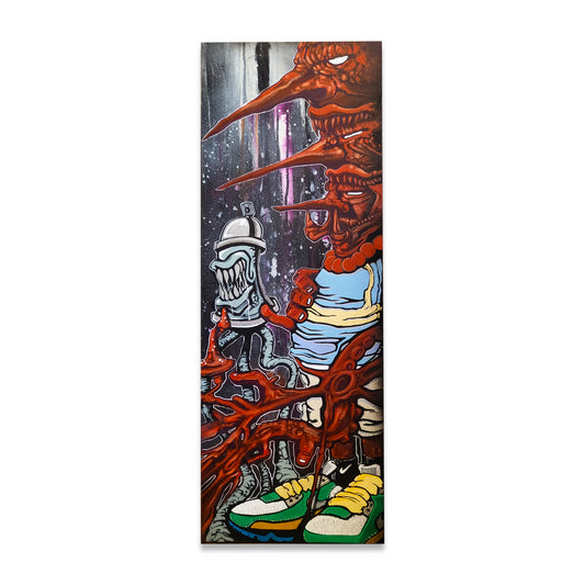 Fantasy tree character painted canvas