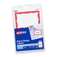Avery name badge labels packaging on a white background.