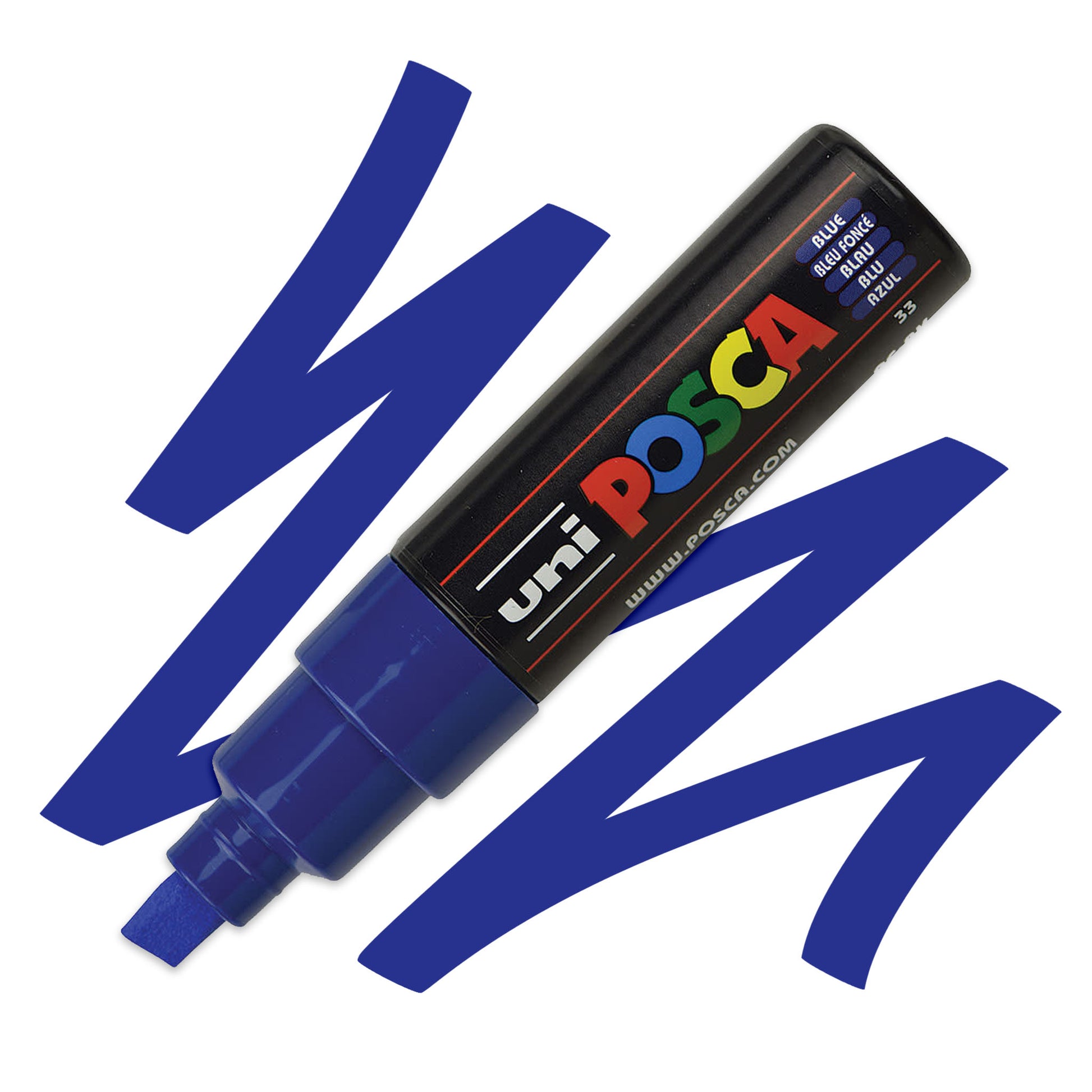 Uni Posca 8K paint marker in blue