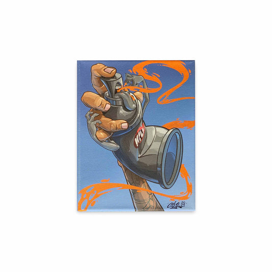 Digital printed canvas graffiti art signed by Cale