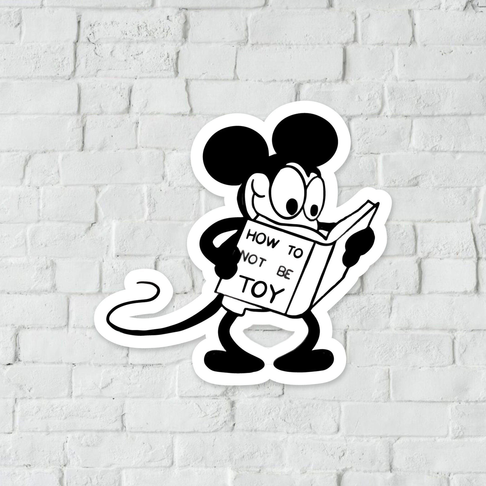 Decorative sticker decal of a cartoon mouse
