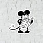 Decorative sticker decal of a cartoon mouse