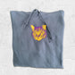 Graffiti art stencil cat design hoodie in powder blue