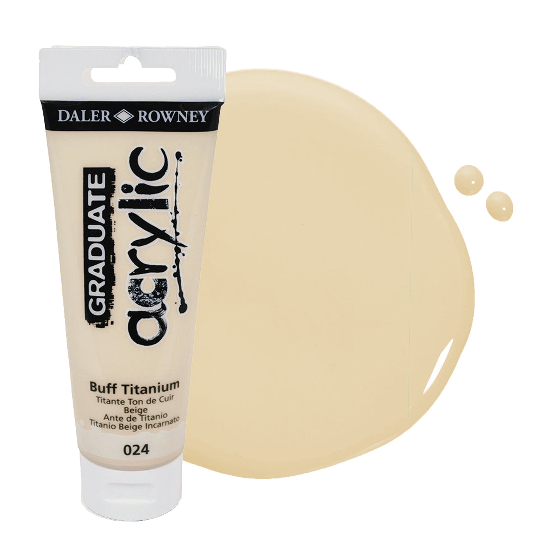 Daler & Rowney beginner's off-white acrylic paint tube