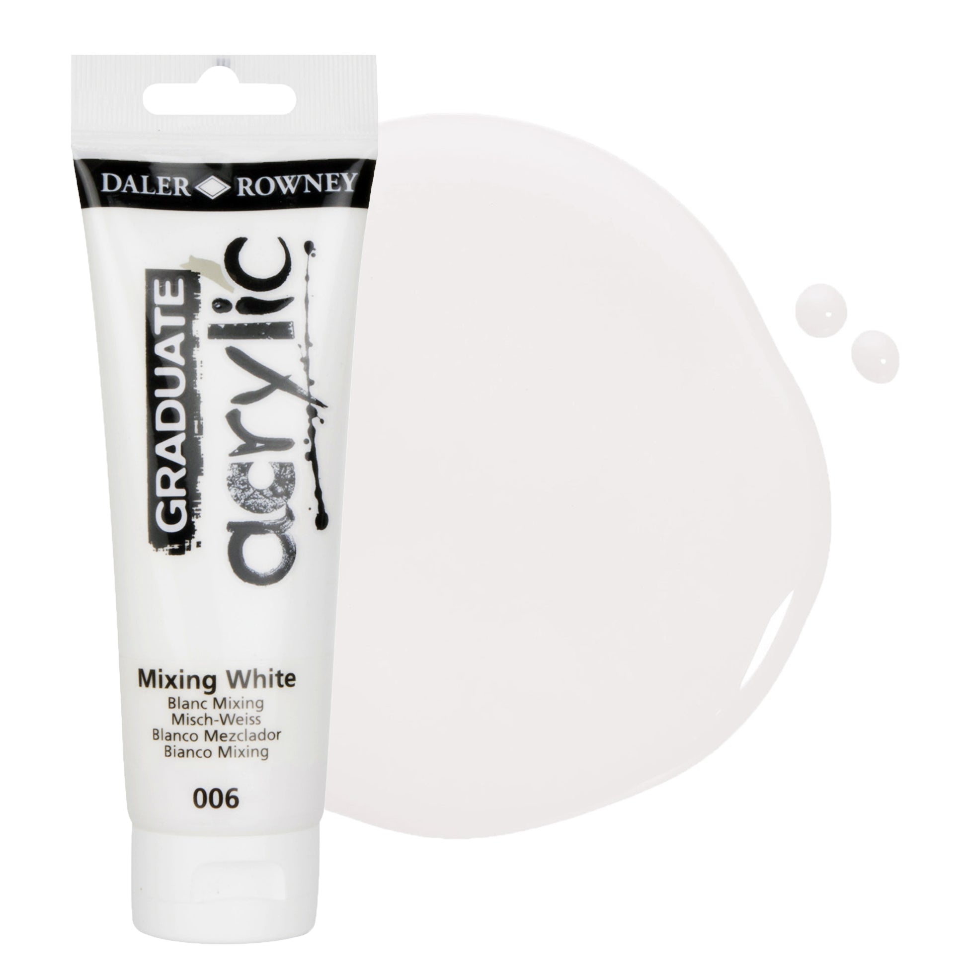 Daler & Rowney beginner's white acrylic paint tube