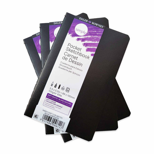 Daler - Rowney Simply sketchbook black softcover 3.5" x 5.5"