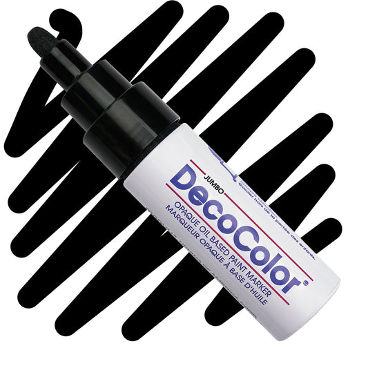 Black Jumbo Deco oil paint Marker  with bullet nib.