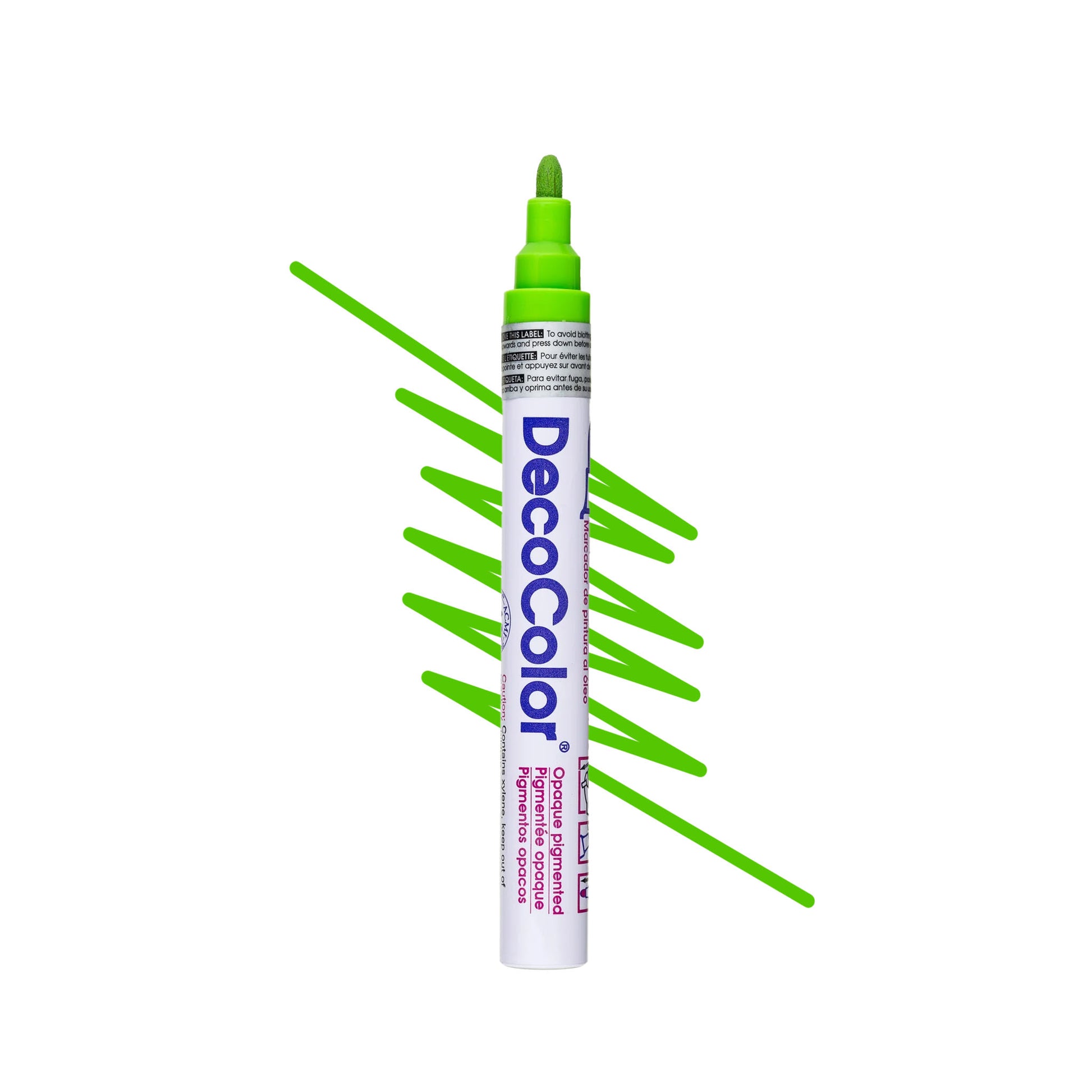 Deco Color artist paint markers in light green.