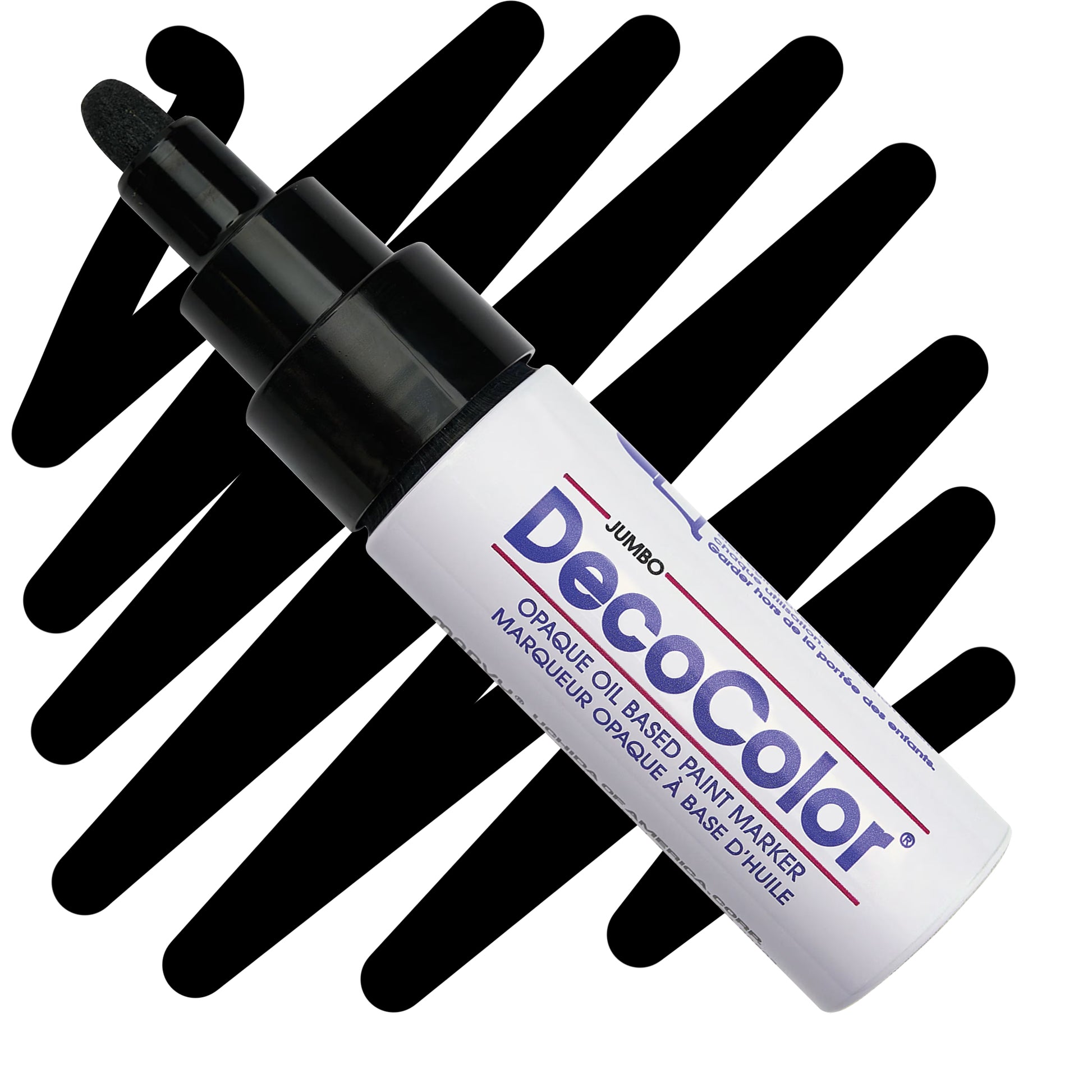 Black Jumbo Deco oil paint Marker  with bullet nib.