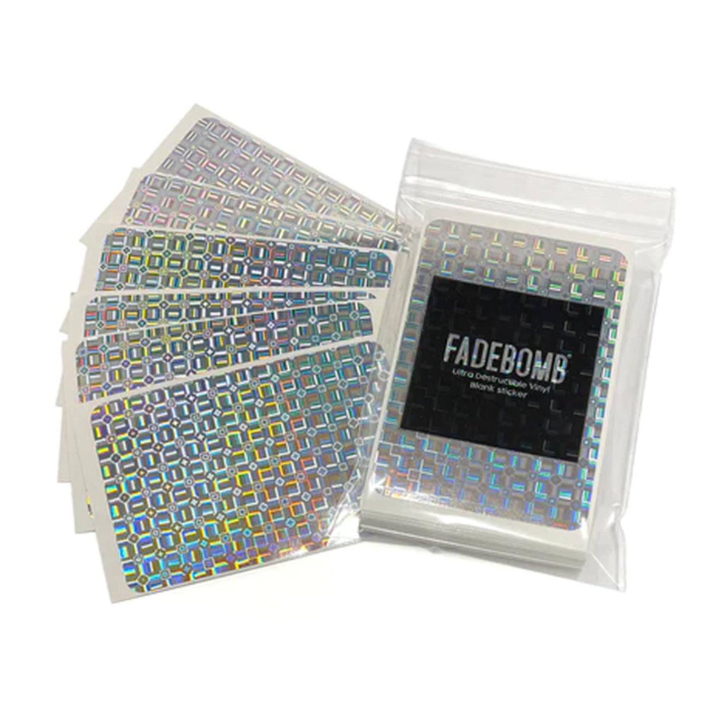 FADEBOMB Grid hologram eggshell sticker