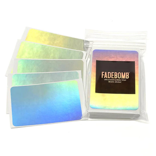 FADEBOMB Plain hologram eggshell sticker