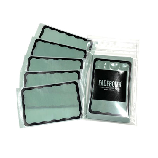 FADEBOMB Translucent Blue border eggshell sticker