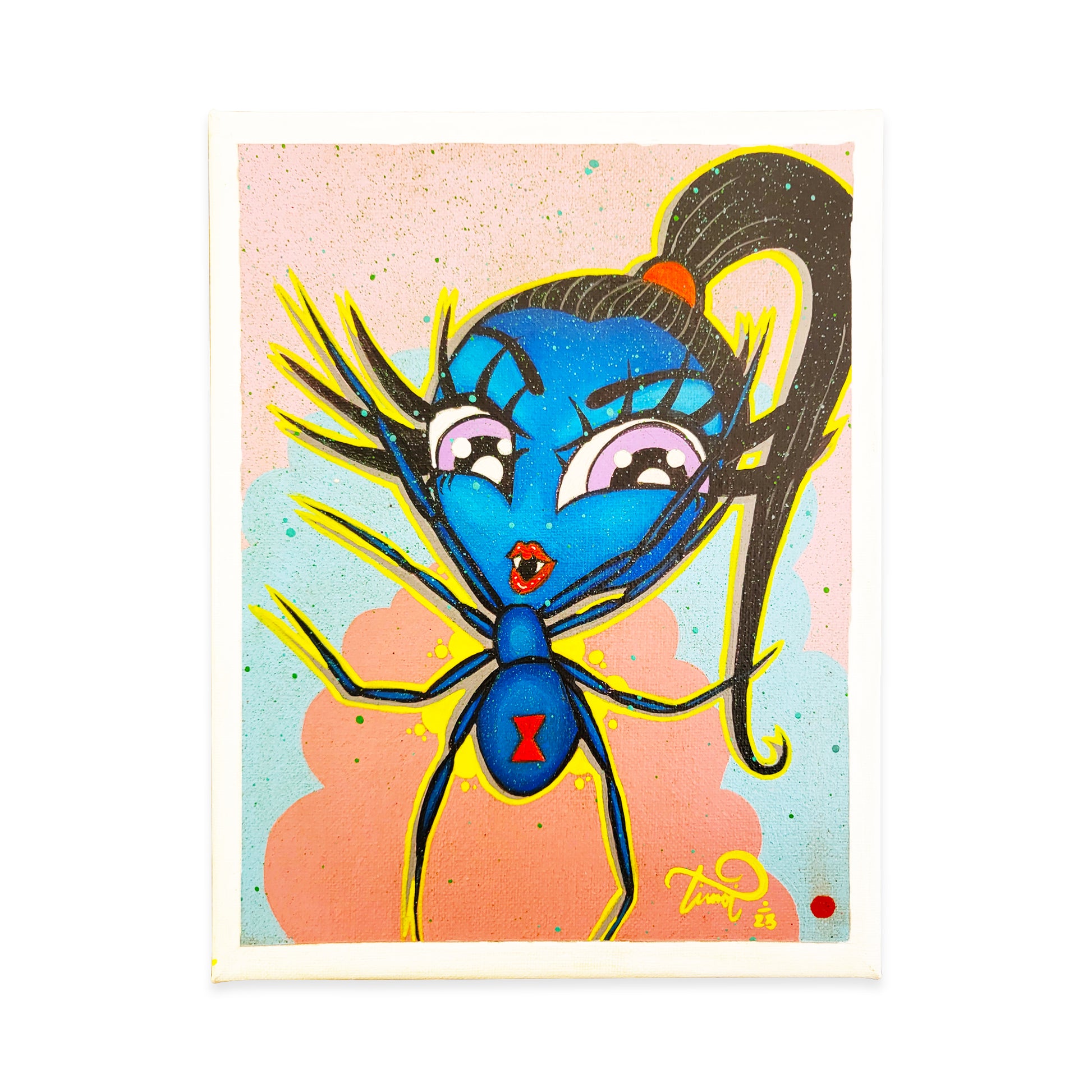 Doll Spider painting on canvas signed by Timoi
