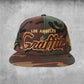 Los Angeles graffiti the city snap back hat in camo and gold.