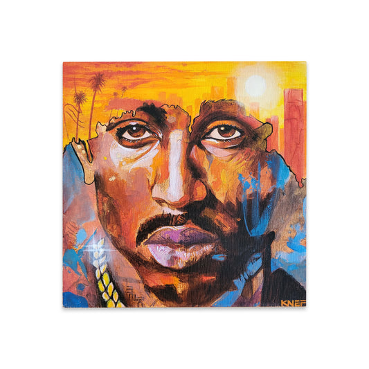 Original street art style Tupac portrait by artist Knef for art collectors