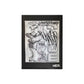 Portrait drawing by street artist Hex, framed for art collection.