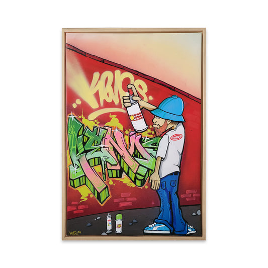 Original painting by street artist Kenos for art collectors