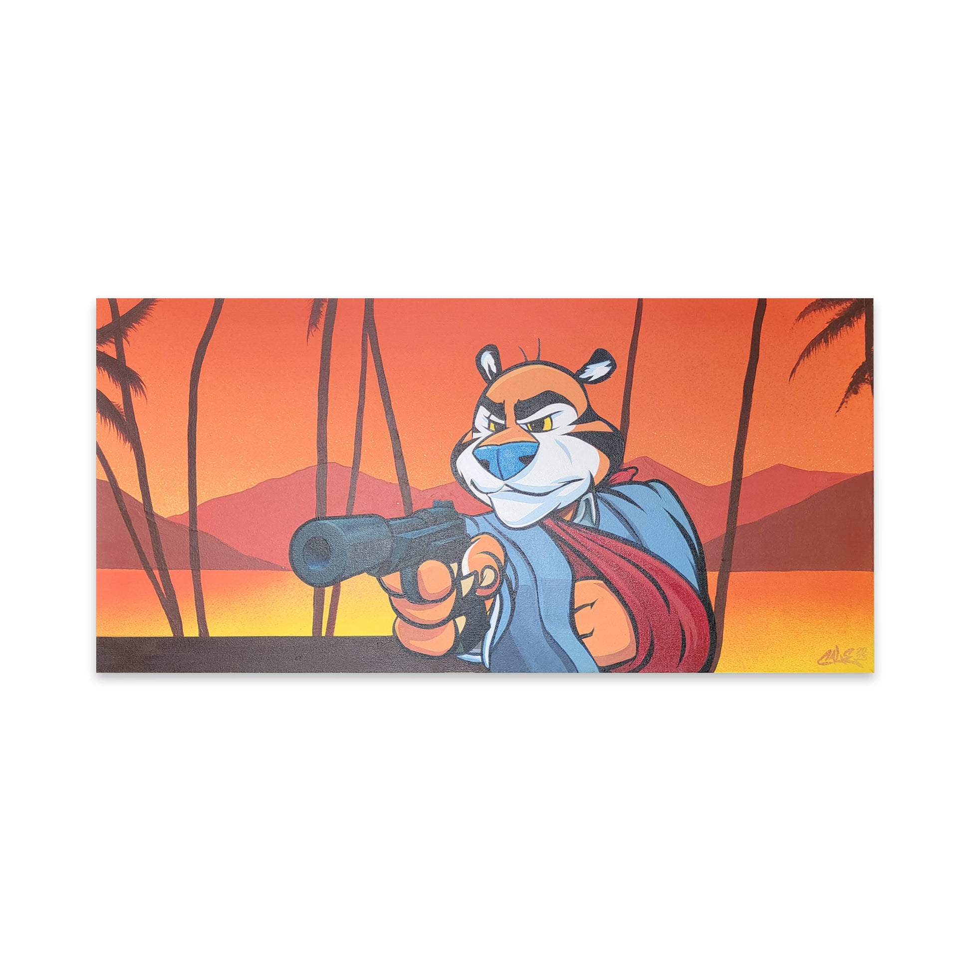 Tony the tiger, artist rendition prints by Cale. 