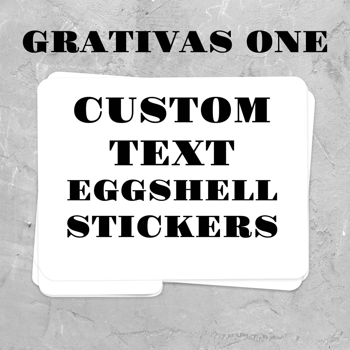Custom Rectangle Eggshell Stickers