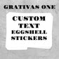 Custom Rectangle Eggshell Stickers