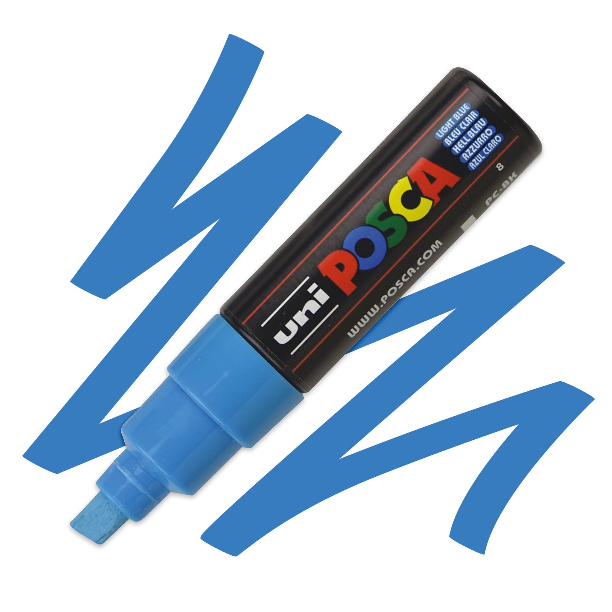 Uni Posca 8K paint marker in light blue