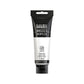 A squeeze tube of white paint that reads "Liquitex - Basic Acrylics - Titanium White"