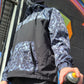 Blue grey digital camo duo colored windbreaker jacket