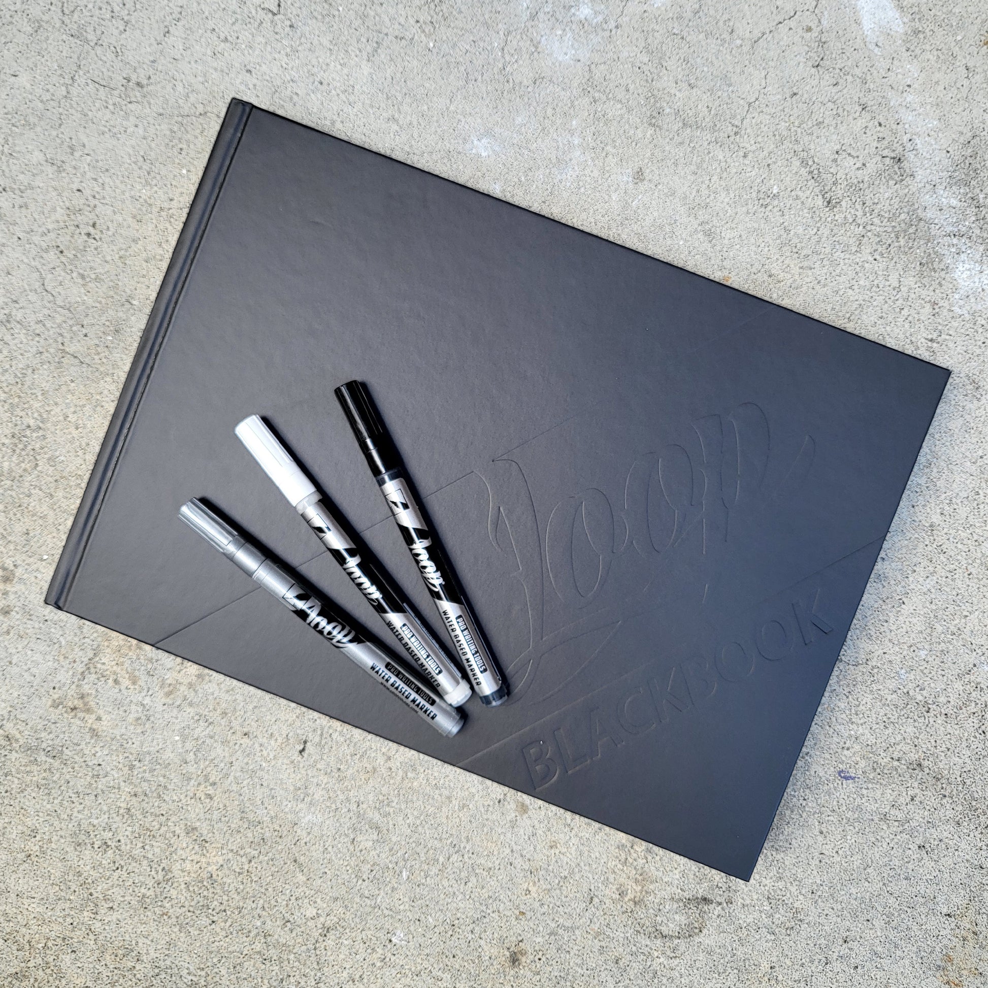 Artist sketchbook Loop Colors brand for paint markers.
