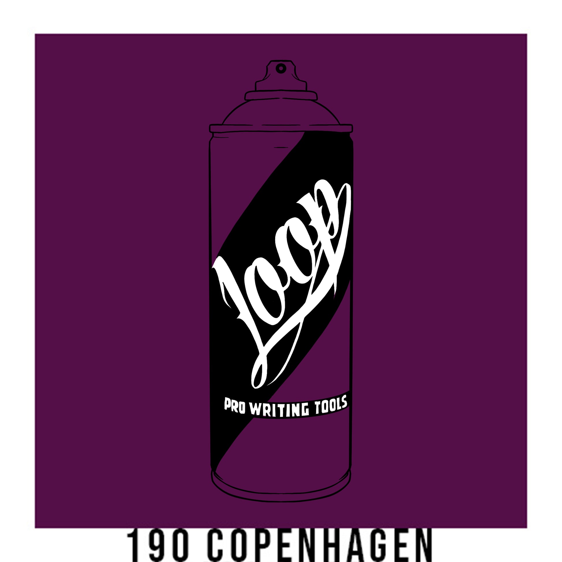Loop colors artist spray paint in Copenhagen dark purple.