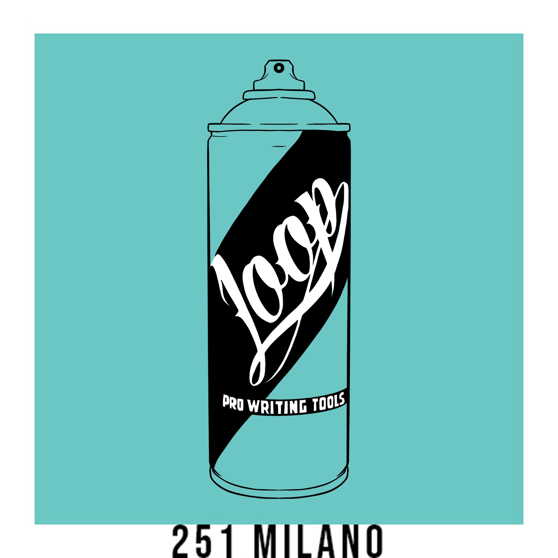 Loop colors artist spray paint in Milano teal.