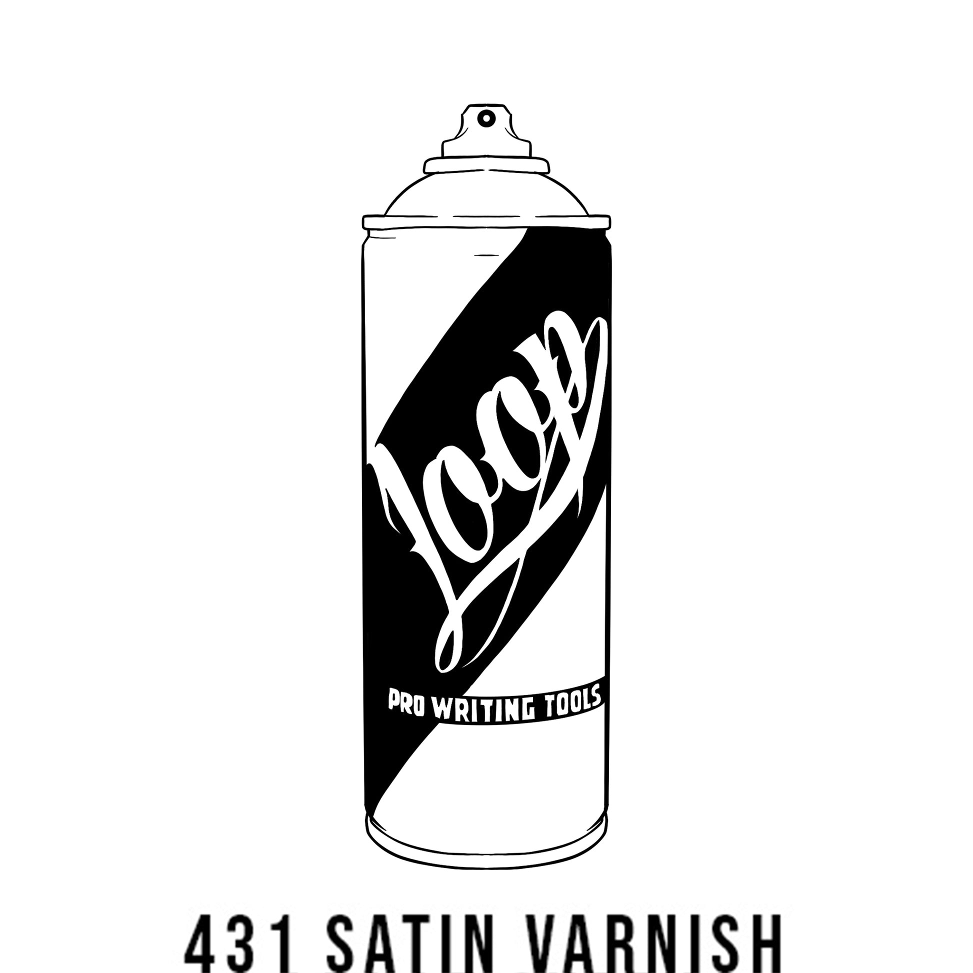 Loop Colors spray paint can in a clear satin varnish