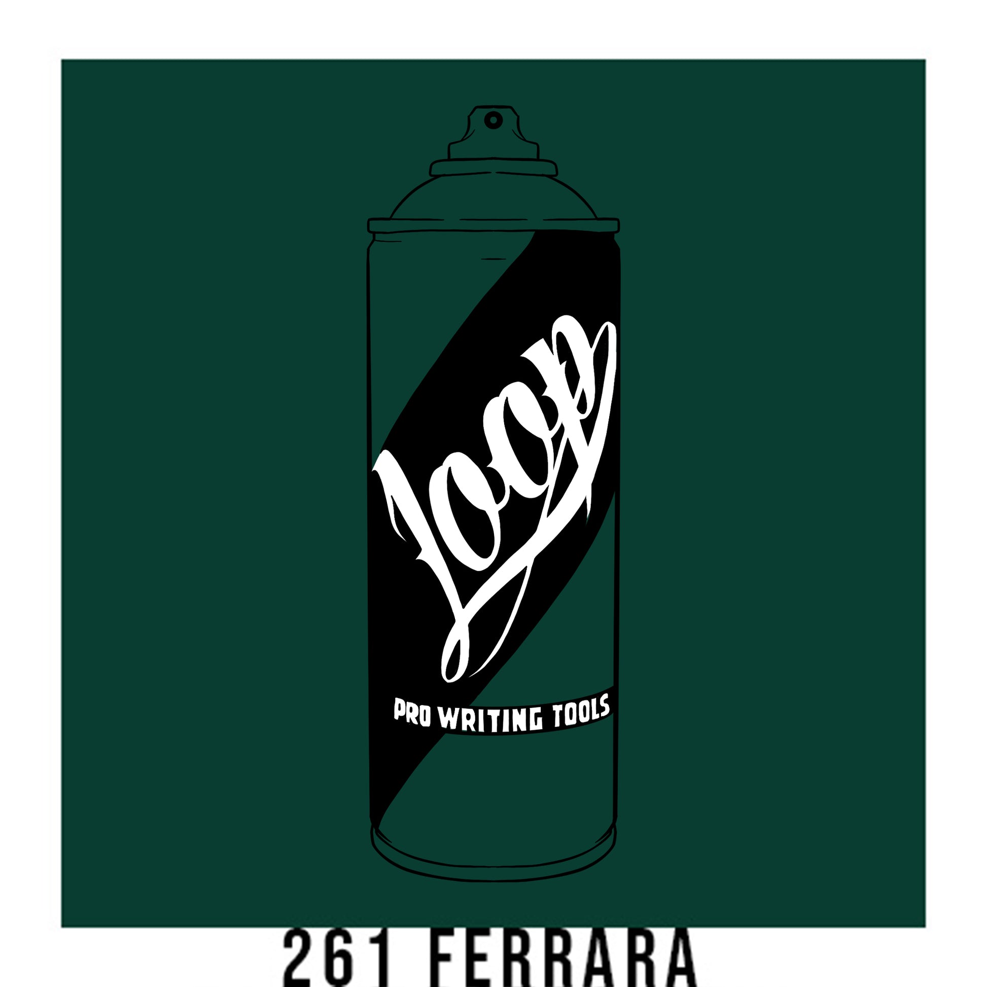 Loop Colors spray paint can in the color Ferrara green