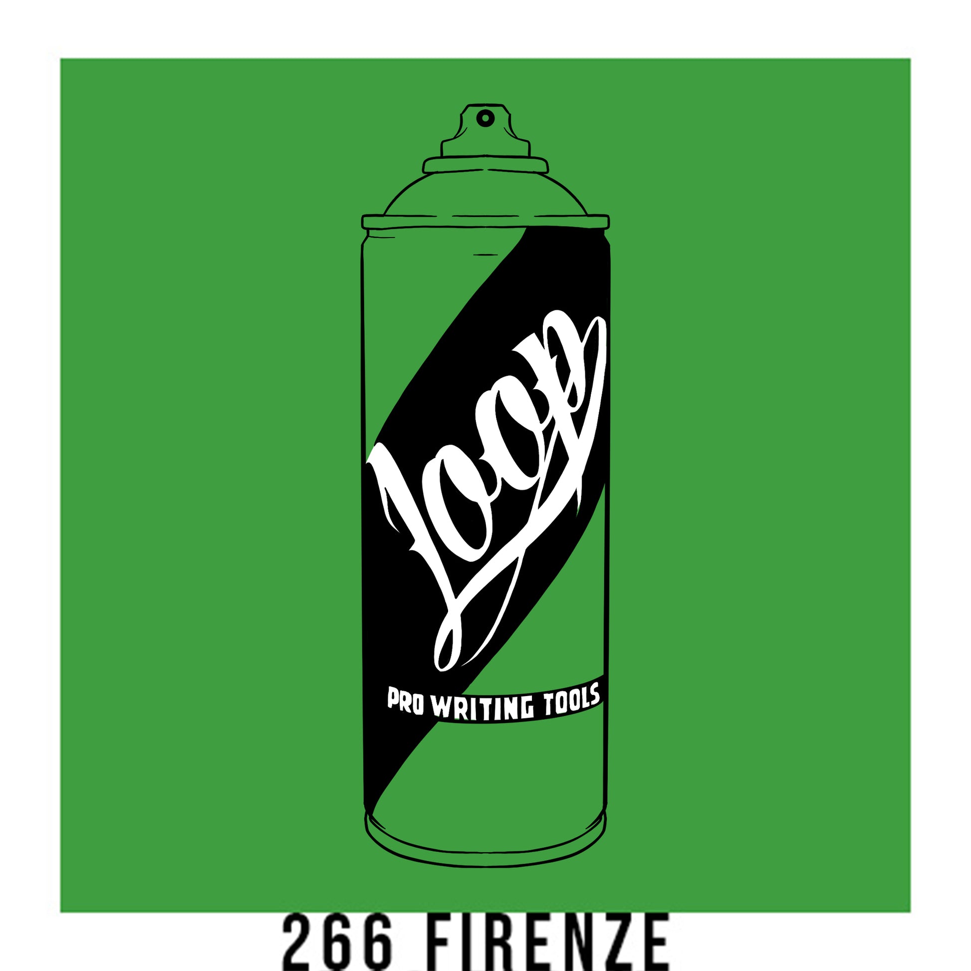 Loop Colors spray paint can in the color Firenze green
