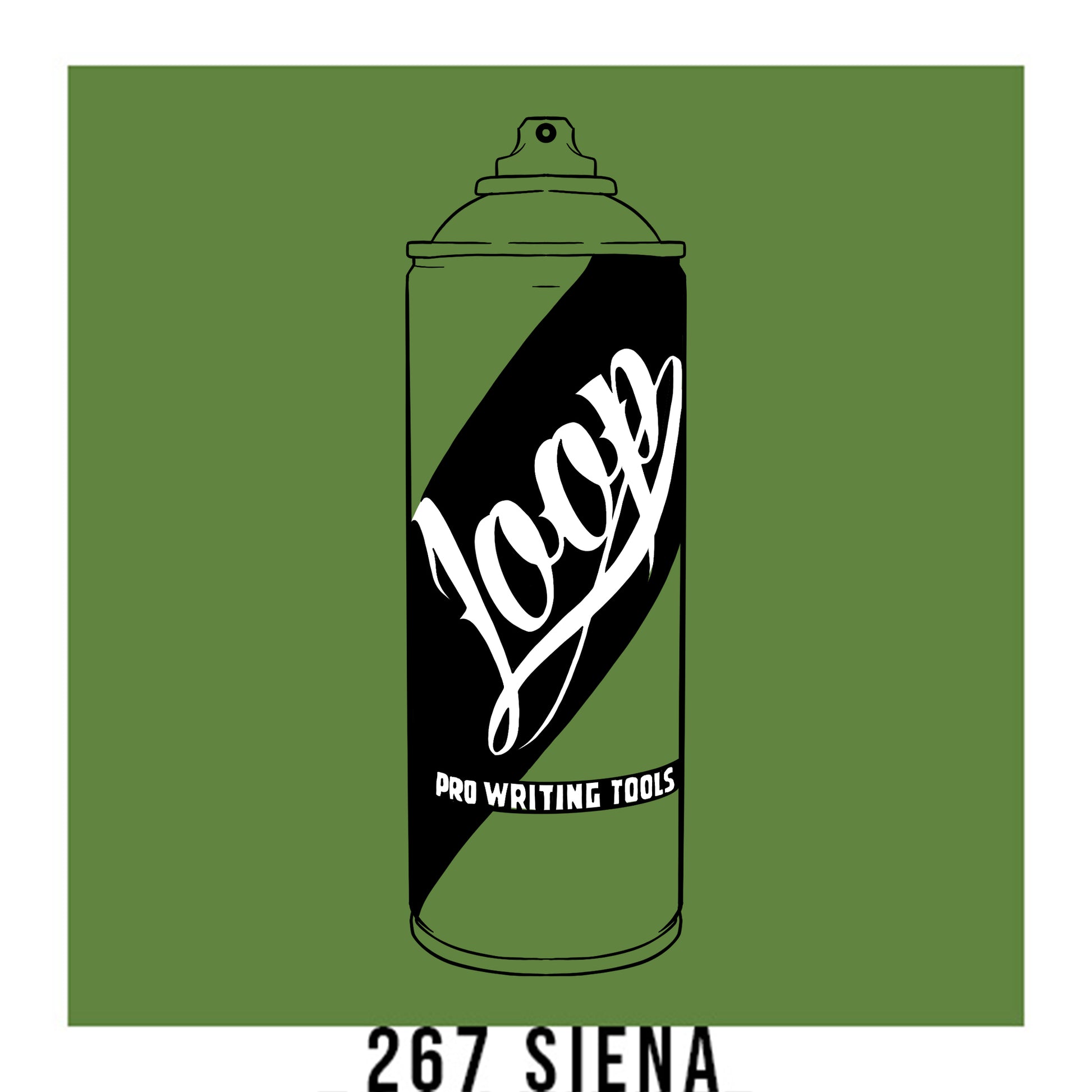 Loop Colors spray paint can in the color Siena green