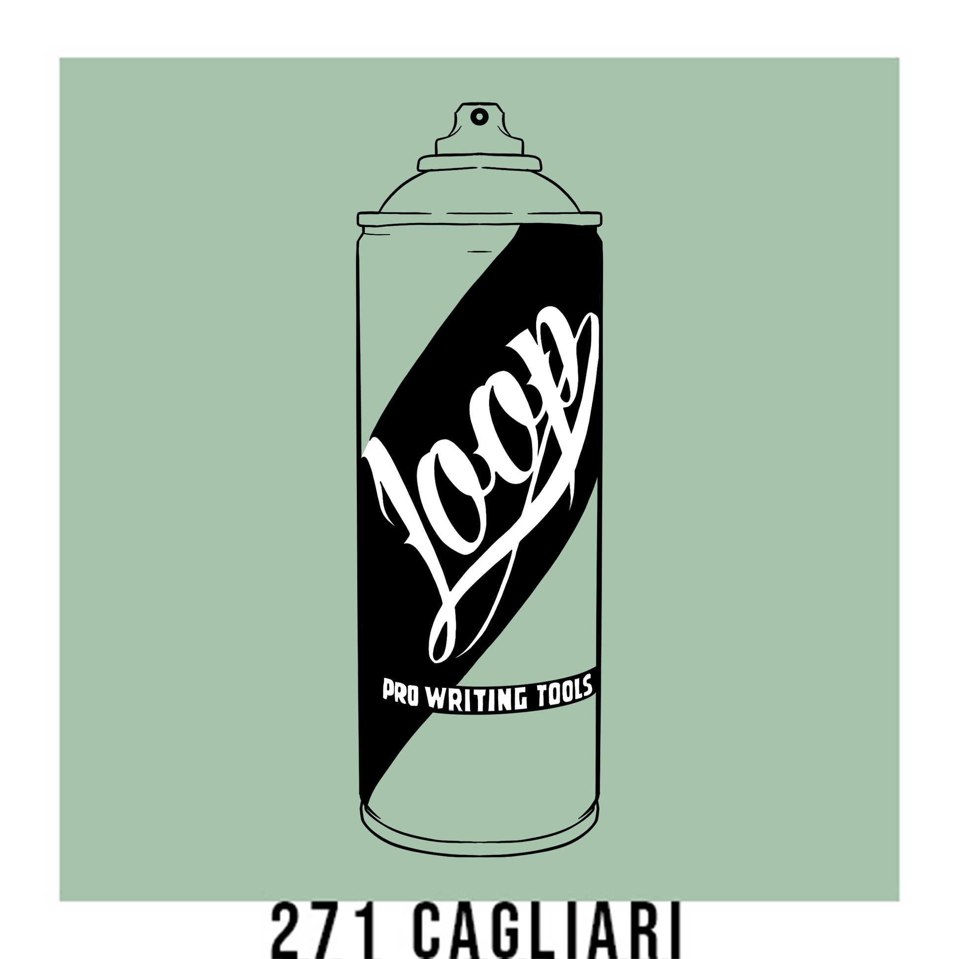 Loop Colors spray paint can in the color Cagliari green