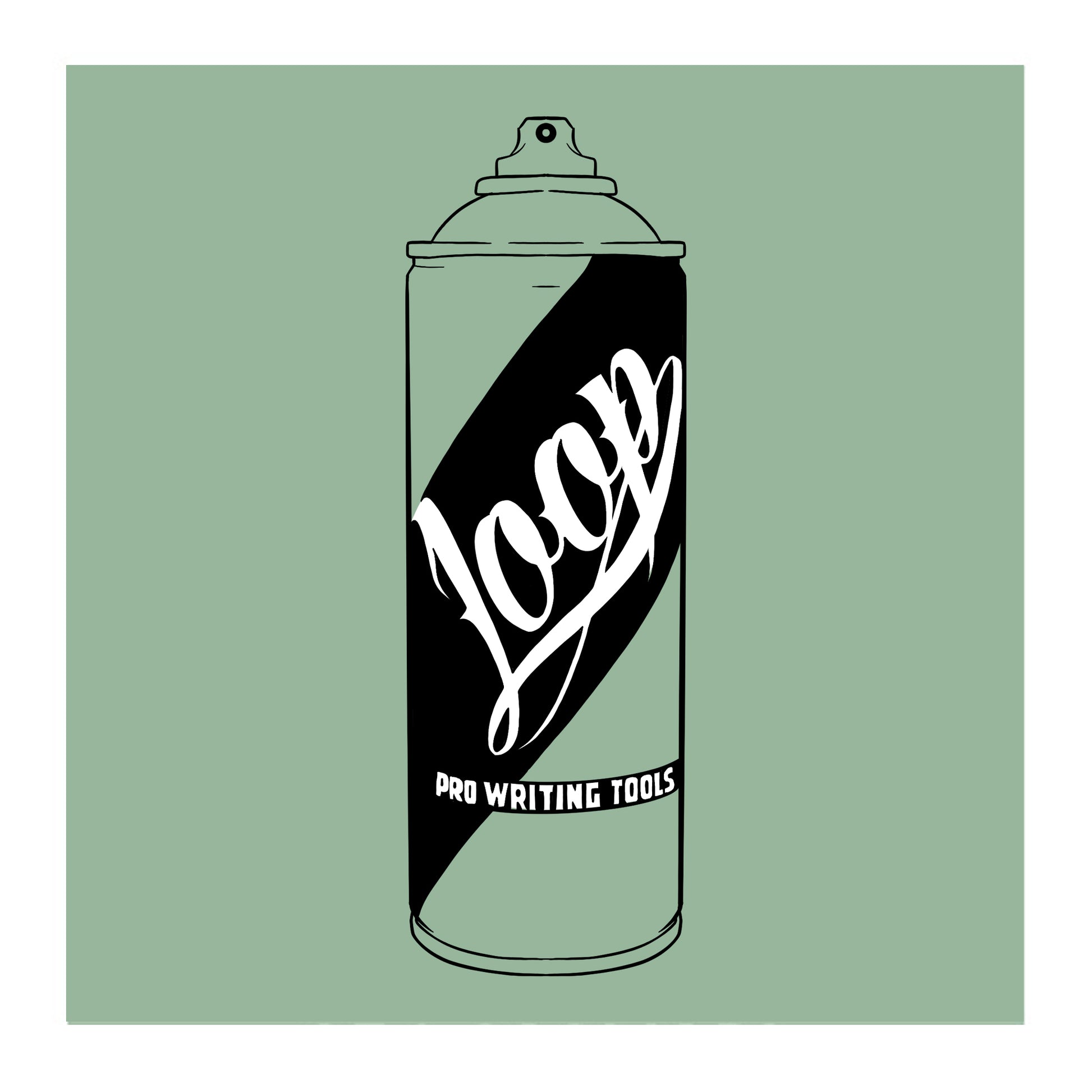 Loop Colors spray paint can in the color Messinia green