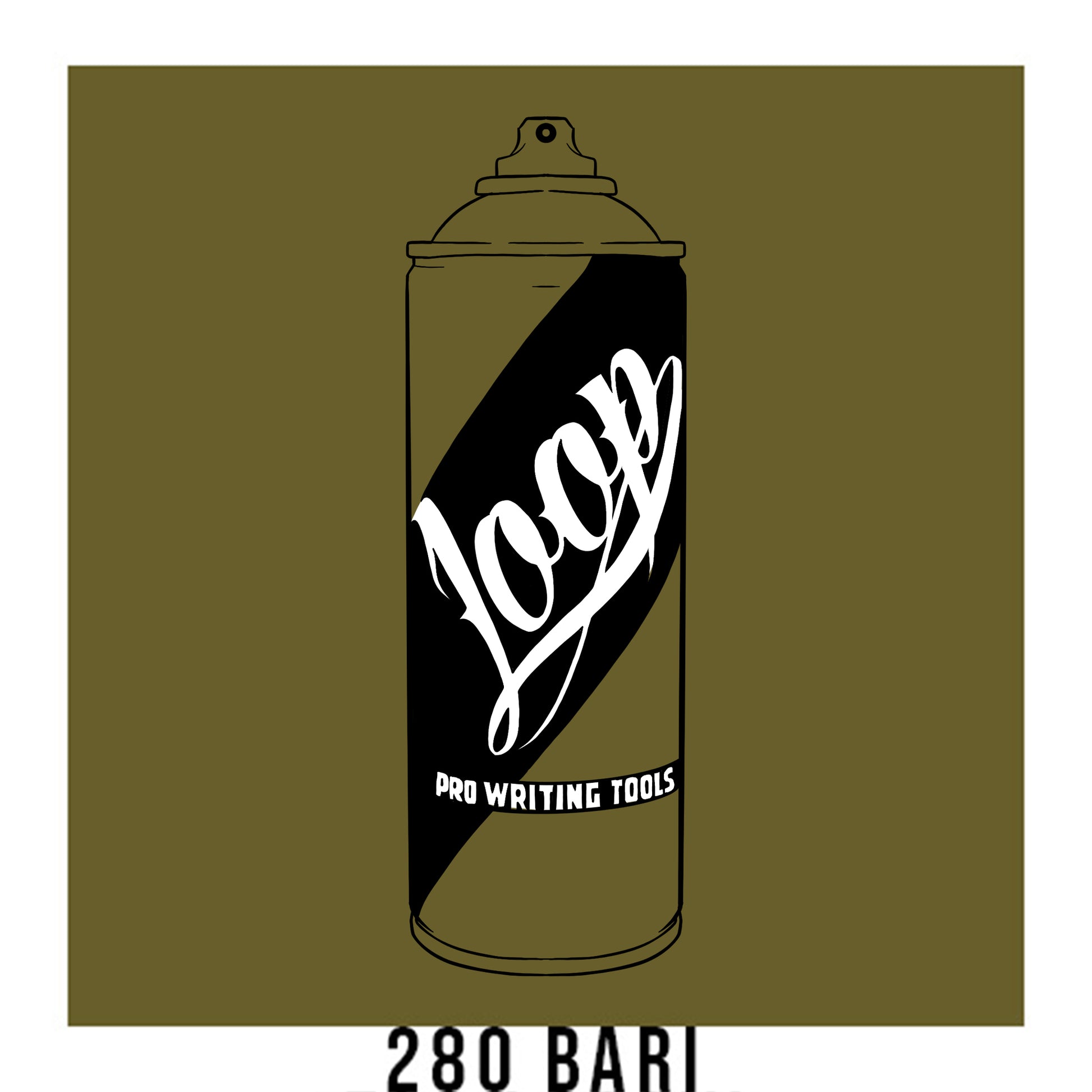 Loop Colors spray paint can in the color bari green