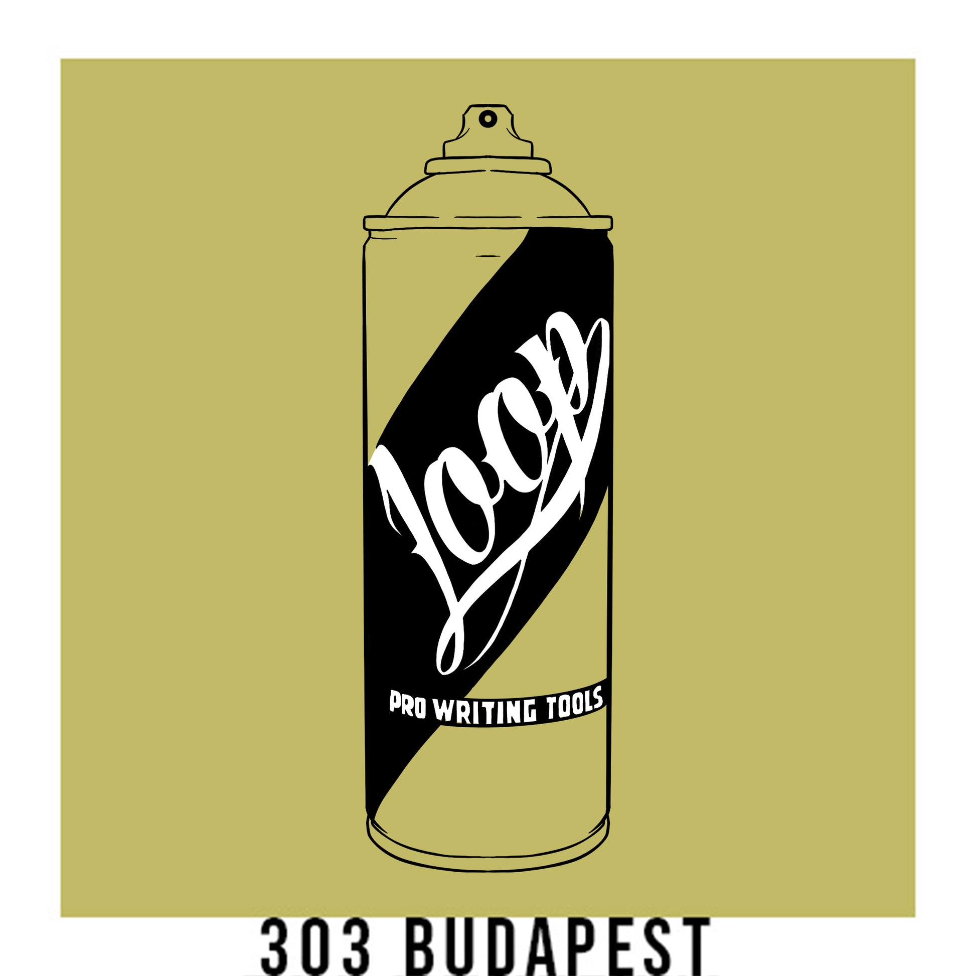 Loop Colors spray paint can in the color Budapest green