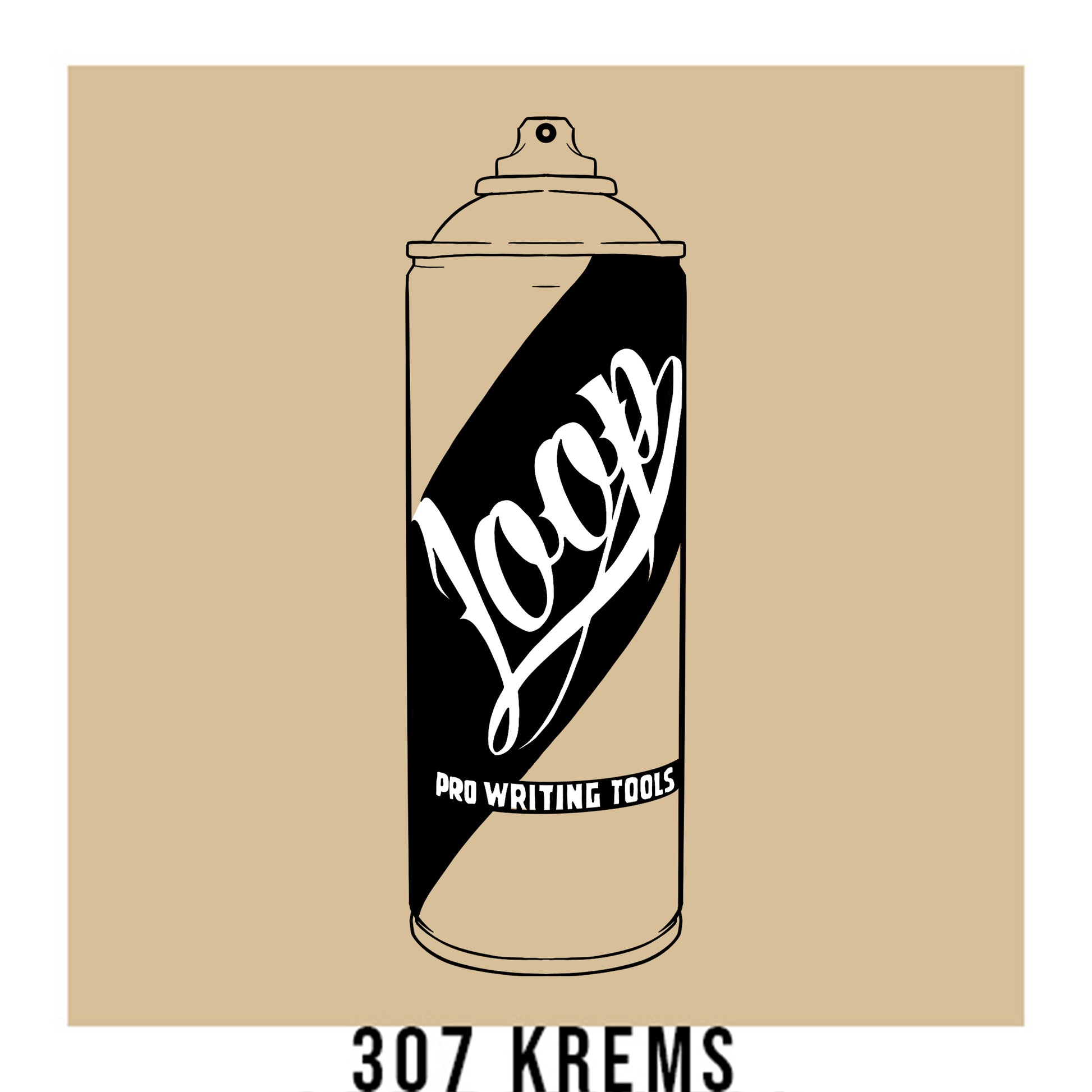 Loop Colors spray paint can in the color Krems beige