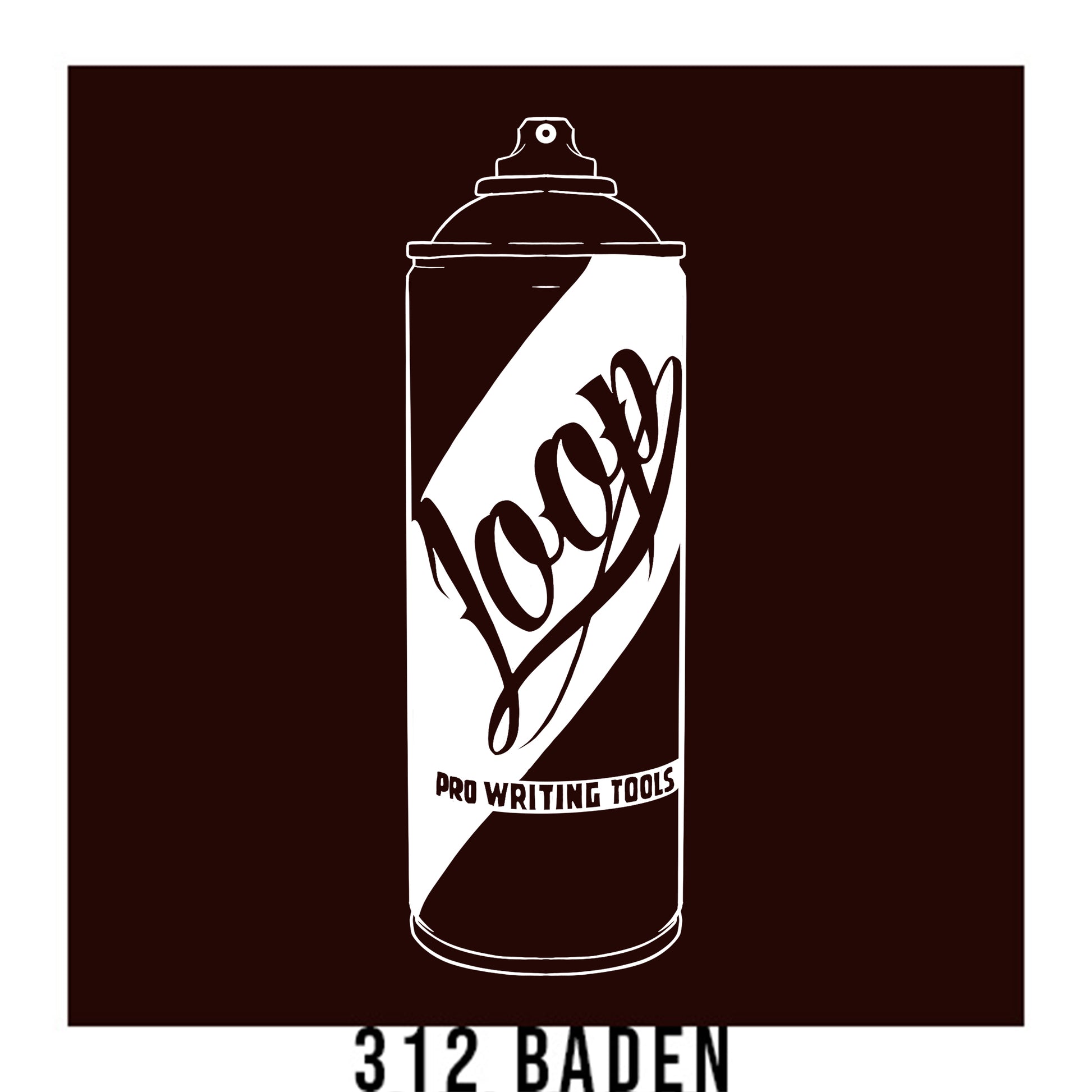 Loop Colors spray paint can in the color Baden deep brown