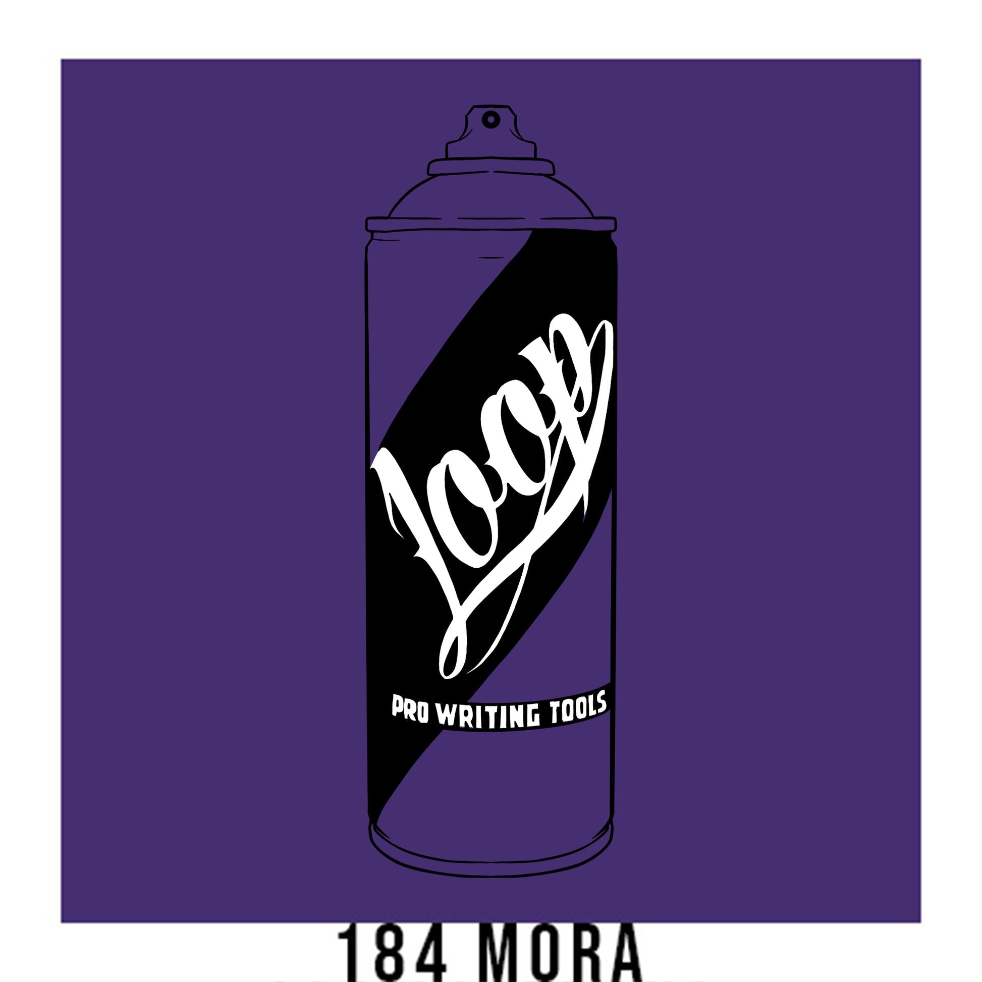 Loop colors graffiti artist spray paint in Mora medium violet.
