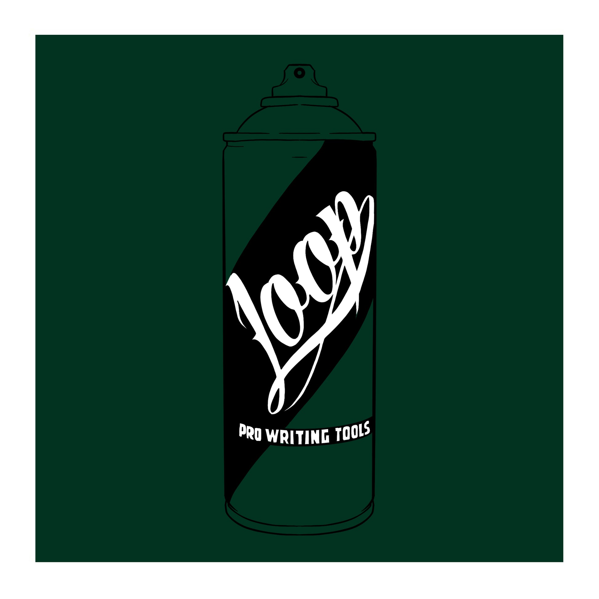 Loop Colors spray paint can in Rimini dark green