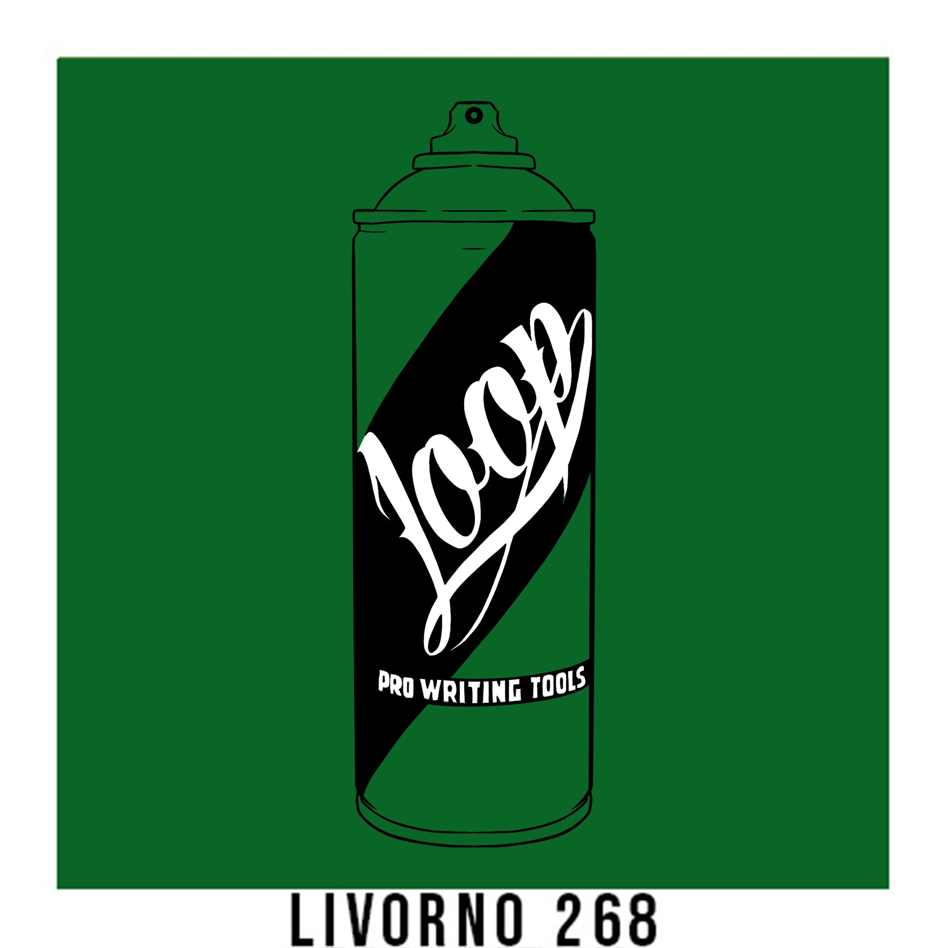 Loop Colors spray paint can in the color Livorno green