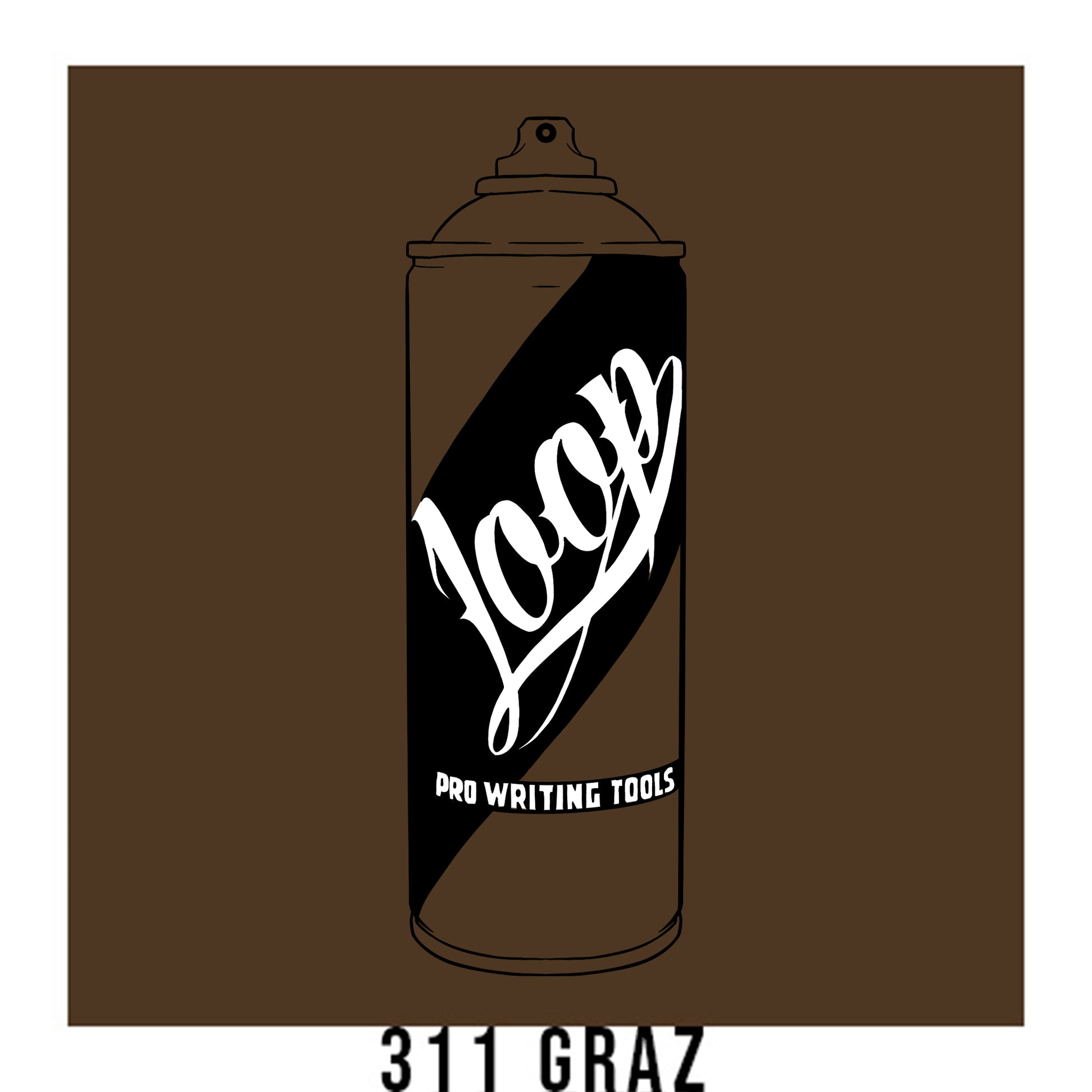 Loop Colors spray paint can in the color Graz brown