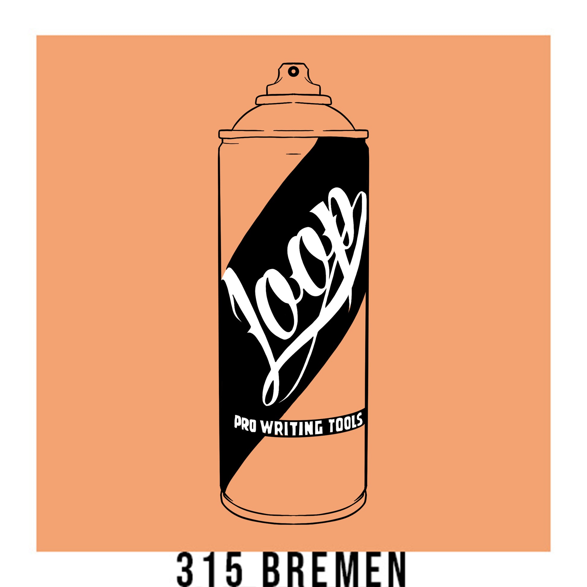 Loop Colors spray paint can in the color Bremen peach brown