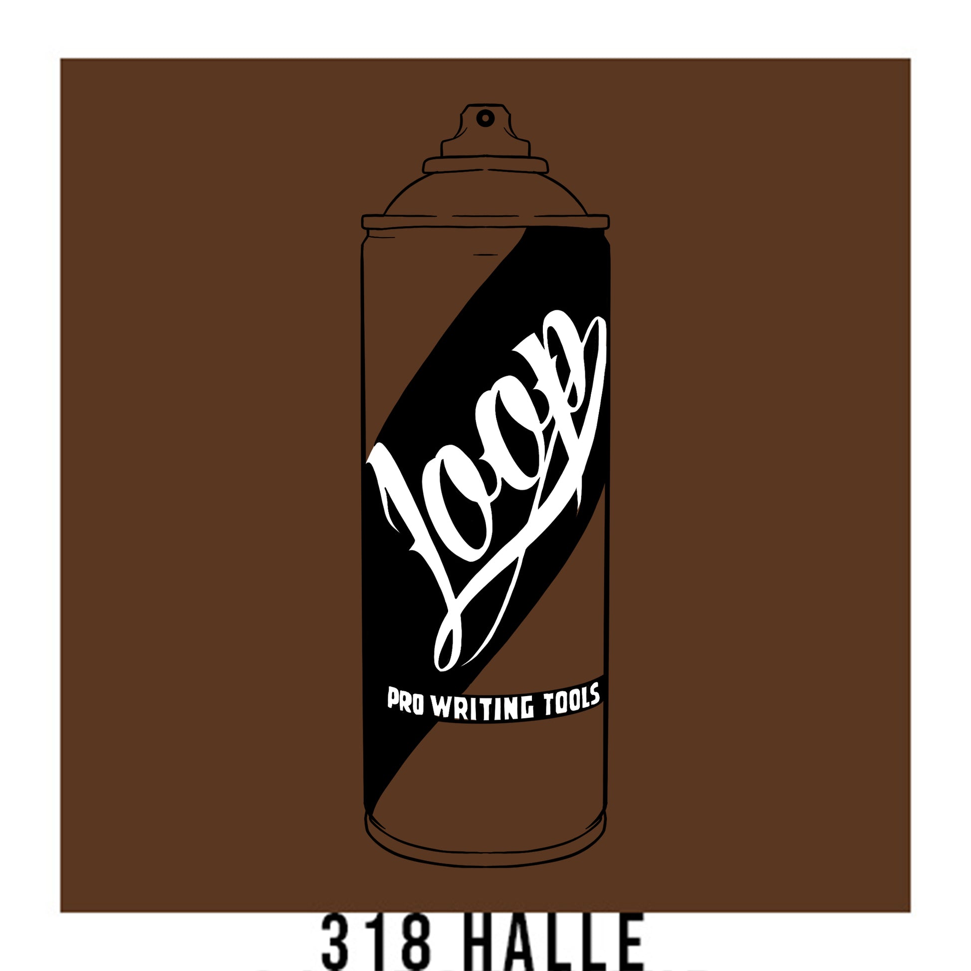 Loop Colors spray paint can in the color Halle brown