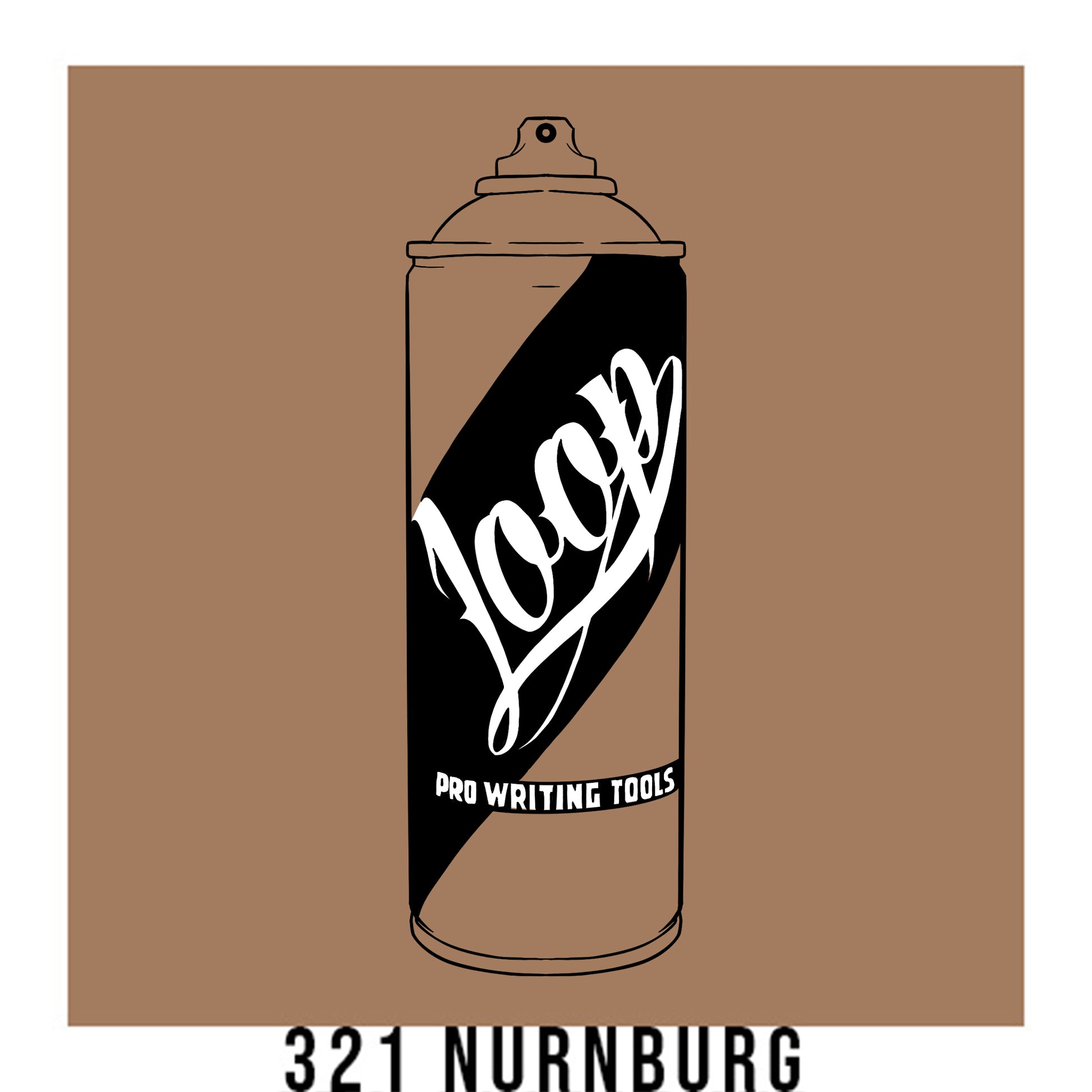 Loop Colors spray paint can in the color Nurnburg brown